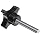 DimcoGray Black Phenolic 4 Prong Knob, Zinc Stud: 5/16-18" Thread x 2" Length, 1-3/4" Diameter x 1" Height x 1-3/16" Hub Dia x 1/2" Hub Length (Pack of 10)