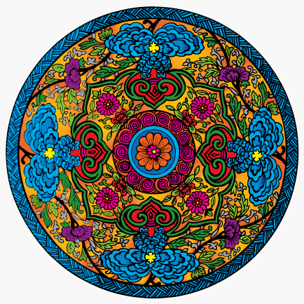 Floral Mandala Auto Glass Sticker