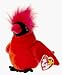  : Ty Beanie Babies - Mac the Cardinal with Red Fuzzy Hair