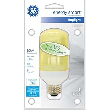 GE Lighting 47464 14-Watt Energy Smart CFL BUG Light Light Bulb, 1-Pack