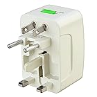 eForCity Universal World Wide Travel Charger Adapter Plug, White