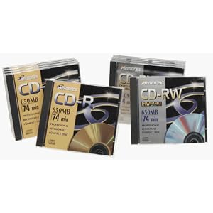 Memorex 32023155 CD-RW and CD-R, 750 Minutes, 650 MB (5-Pack of Each with Jewel Cases)