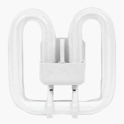 GE 21301 - F102D/827/4P - 10 Watt 4 Pin 2D Compact Fluorescent Butterfly Light Bulb, 2700K