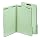 Globe-Weis Pressboard Folders with Fasteners, 1-Inch Expansion, 2-Inch Fasteners, 1/3 Cut Tabs, Legal Size, Green, 25-Count (29931)