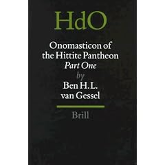 Onomasticon of the Hittite Pantheon (Handbook of Oriental Studies/Handbuch Der Orientalistik)