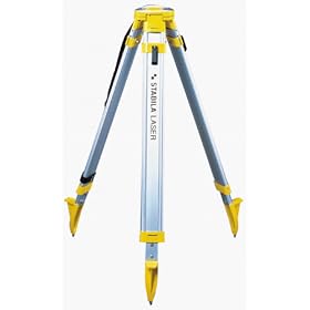 Stabila 07498 5/8-Inch 11 Threaded Adjustable Height 42-Inch to 70-Inch Flat Head Tripod