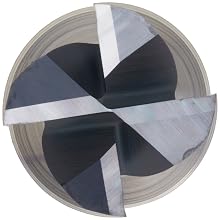 Melin Tool CCMG-E Solid Carbide Square Nose End Mill, General Purpose, AlTiN Coated, Single Cut, Multi-Flute, Center Cutting