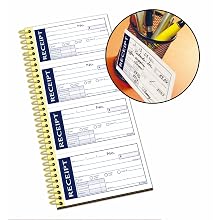 Adams Write 'n Stick Receipt Book, Spiral Bound, 2-Part, 5.25 x 11 Inch, 200 Sets, White and Canary (SC1152WS)