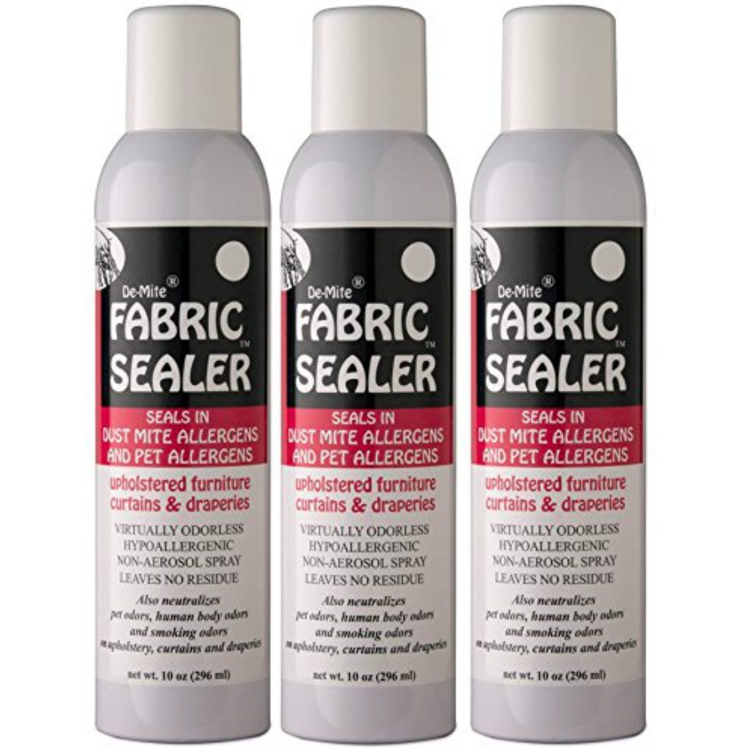 DeMite Fabric Sealer 10oz NonAerosol Spray (3 Pack) Neutralizes Cat