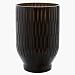 Black Amber Piquant Cut Hurricane Candle Holder