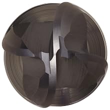 Precision Twist EB3304MV Solid Carbide End Mill, TiAlN Coated, 4 Flute, Ball End