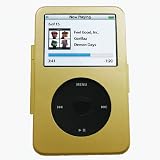 Apple iPod Video 5G (30GB/60GB/80GB) - Aluminium Metal Case with Belt Clip (Gold) By OrionGadgets