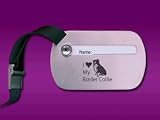 Border Collie - Metal Luggage Tag - Laser engraved