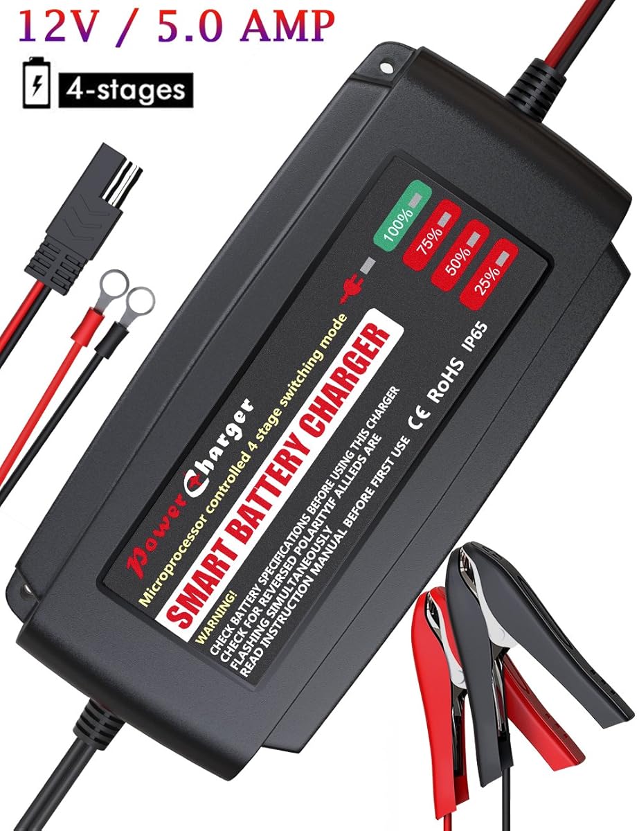 BMK 12V 5Amp Fully Automatic Battery Charger 4Stage Maintainer Smart