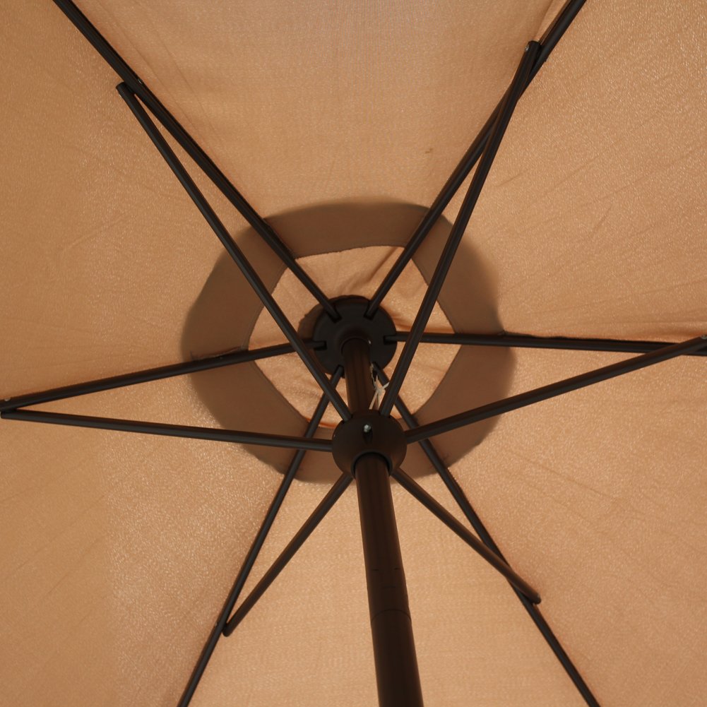 Le Papillon 9 ft Outdoor Patio Umbrella Aluminum Table Market Umbrella