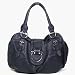 KLS05 Classic Oversized Hobo Tote Handbag Purse Midnight Blue