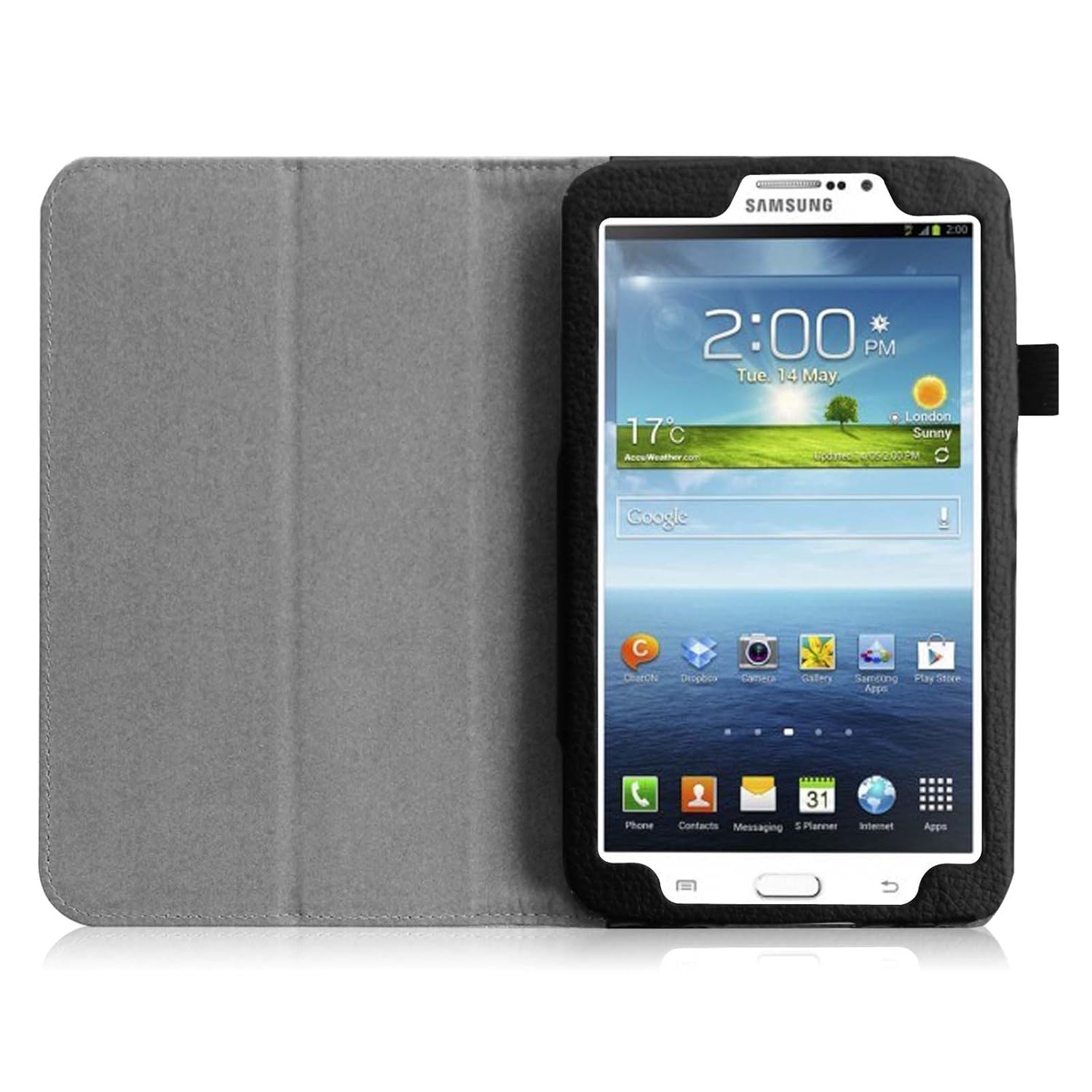 Leather Case Cover for Samsung Galaxy Tab 3 7.0 7 inch Tablet