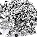eCrafty EC-5003 70-Piece Bali Style Jewelry Making Metal Bead Caps Deluxe New Mix, 100gm, Silver