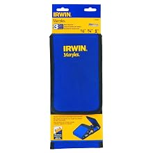 Irwin Tools 1768781 Marples M500 Metal Strike Cap All Purpose 3-Piece Chisel Set with Wallet Holder (1/2", 3/4", 1")