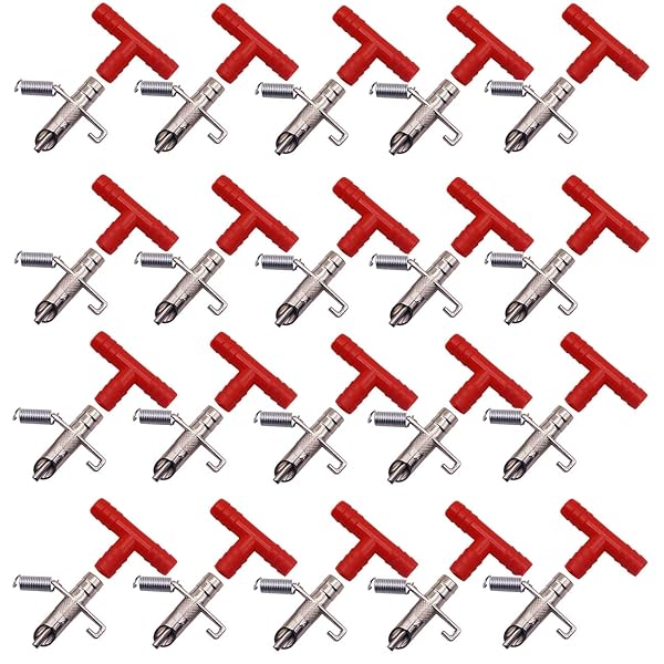 Tinsow 20 Pcs Automatic Water Nippler Drinker Feeders For Rabbit