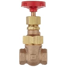 Milwaukee Valve 1176 Series Bronze Gate Valve, Heavy Duty Service, Class 200, Non-Rising Stem, NPT Female