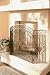 CBK Ltd Casa Cristina Collection Iron Fireplace Screen with Amber Glass Medallions, 47-Inch L
