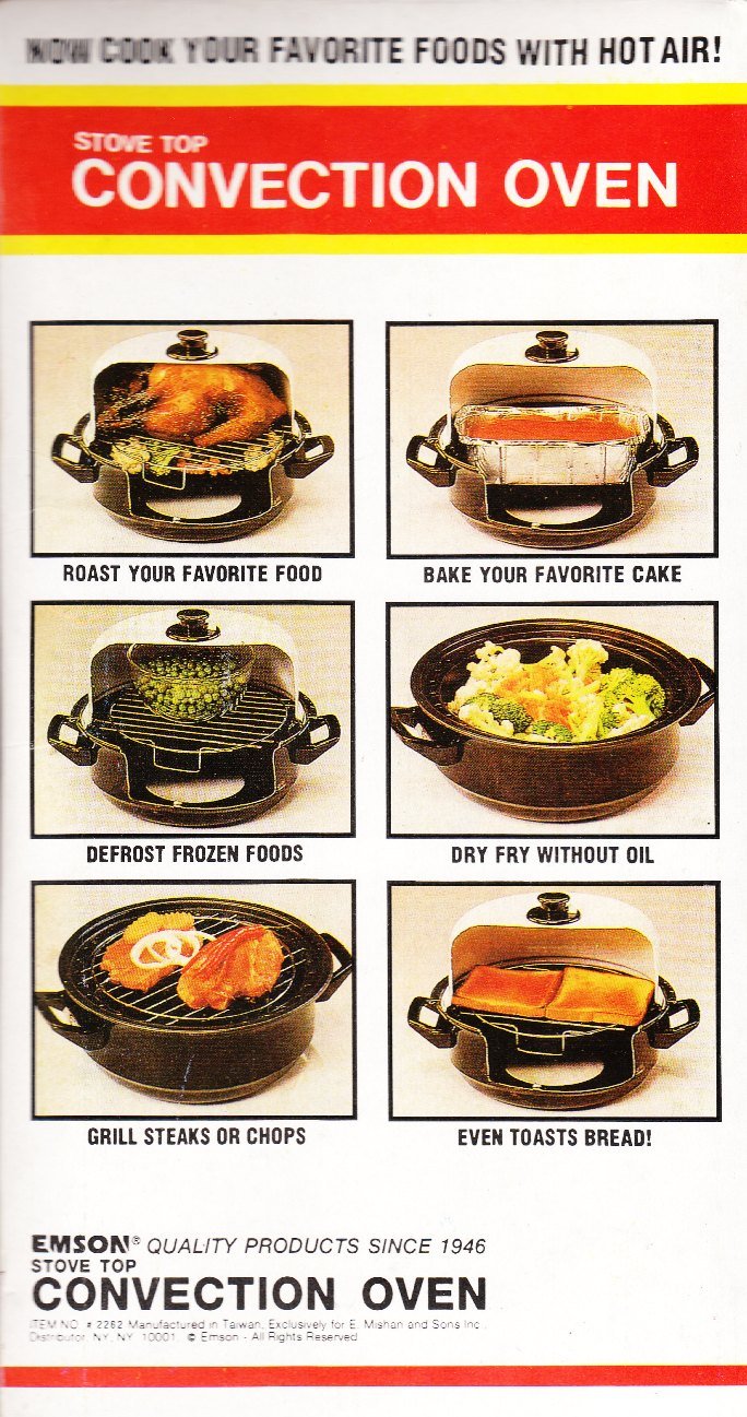 Emson StoveTop Convection OvenNEW IN BOXHot Air Cooks Without Grease