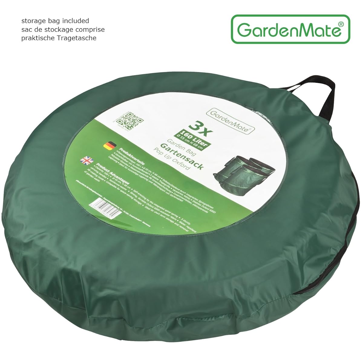GardenMate 2Pack 43 Gallons PopUp Garden Waste Bags Collapsible