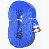 Blue PVC Lay Flat Discharge Hose, Psi Working Pressure (@ 70 Deg F) = 60 Pounds Weight Per 100 Ft = 23, 2 X 25 Ft