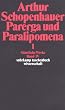 S�mtliche Werke in f�nf B�nden: Band IV: Parerga und Paralipomena. Kleine philosophische Schriften I: Parerga Und Paralipomena 1: BD 4 (suhrkamp taschenbuch wissenschaft)