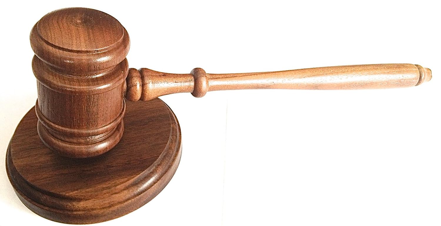 Gavel and Round Block Solid Walnut Made in USA