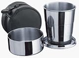 Visol Large Telescopic Shot Cup with Leather Carrying Pouch