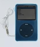 Apple iPod Video 30GB Dark Blue Silicon Skin Case w/ Lanyard