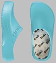 Birkis Clogs ''Super-Birki'' aus Birko-Flor in ciel blue light mit normalem Fussbett