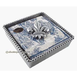 Mariposa Beaded Napkin Holder Fleur de Lis by Mariposa