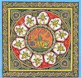 Religious Paintings Patachitra Art of India Organic Color on Paper 8 x 8 inches (pata264)