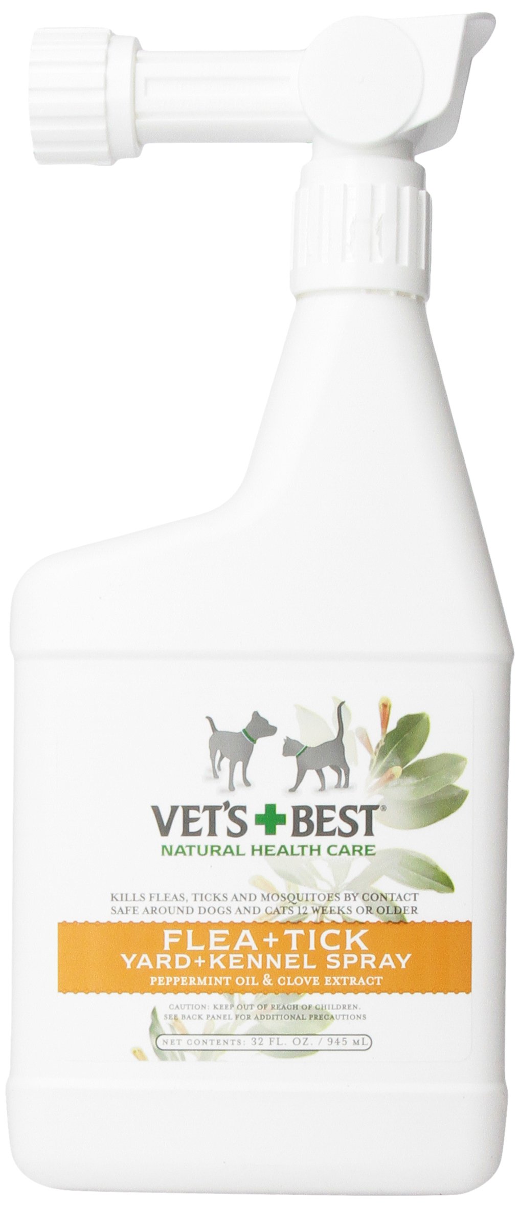Vet's Best Natural Flea Tick Yard Kennel Spray 32 oz Home Dogs Cats
