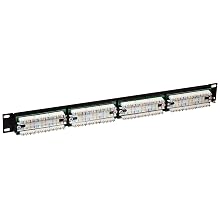 Morris Products 88044 Cat 5E High Density Patch Panels, 24 Port Patch Panel