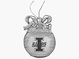 University of Illinois - Round Bulb Pewter Ornament - Laser Engraved