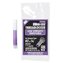 Vibra-TITE 111 Low Strength Removable Anaerobic Threadlocker, 2ml Bullet Tube, Purple