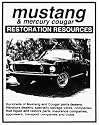 Mustang & Mercury Cougar Restoration Resources