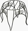 Panacea 89174 Classic Finial Plant Stand, Black, 10-Inch Height