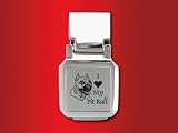 Pit Bull Terrier - Spring Loaded Money Clip - Laser engraved
