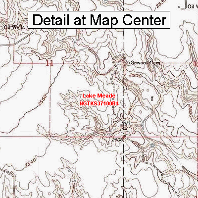 USGS Topographic Quadrangle Map - Lake Meade, Kansas (Folded/Waterproof)
