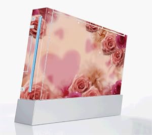 Nintendo Wii Console Skin Decal Sticker Cover - Pink Roses
