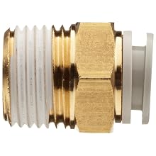 SMC KQ2HS PBT One-Touch Tube Fitting with Sealant, Adapter, Tube OD x NPT Male