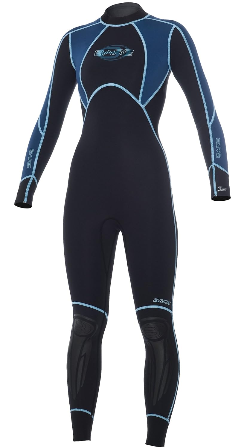 Bare Elastek Women's 3mm Full Wetsuit, Super Stretch Wetsuit Full Suit