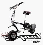 Go-Ped Riot Gas Powered Full Suspension Off Road Scooter (Sinister Black)
