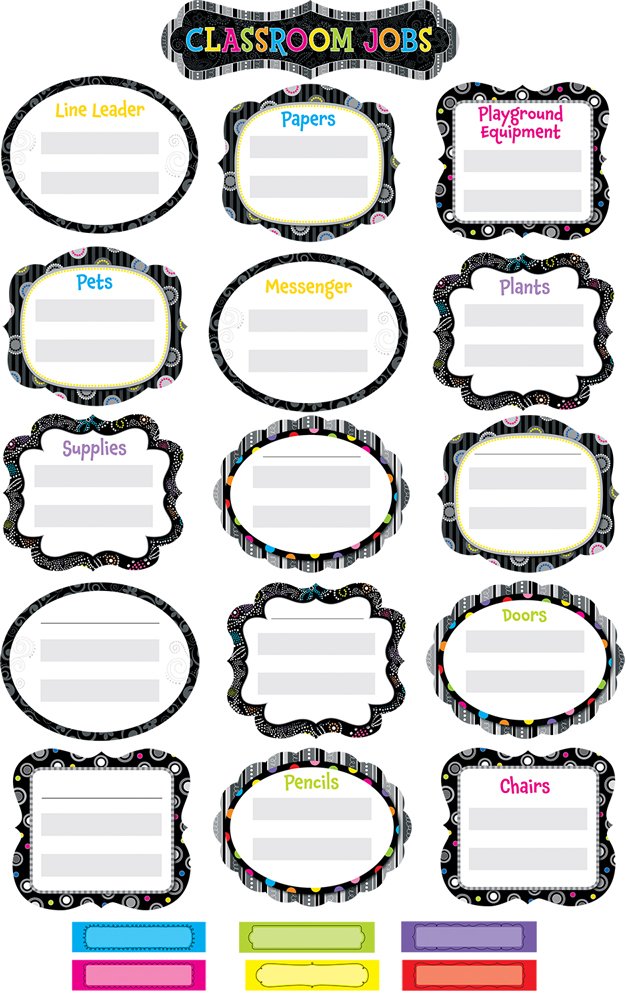 Amazon.com : Creative Teaching Press BW Classroom Jobs Mini ...