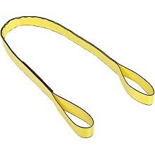Mazzella EE2 Edgeguard Nylon Web Sling, Eye-and-Eye, Yellow, 2 Ply, Flat Eyes, Vertical Load Capacity